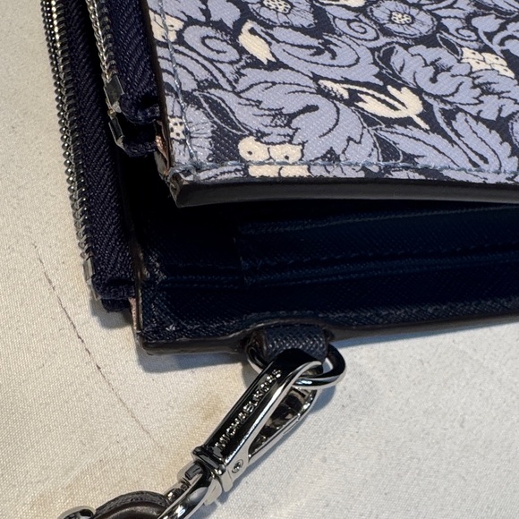 Michael Kors Blue and White Floral Wristlet - Picture 9 of 15